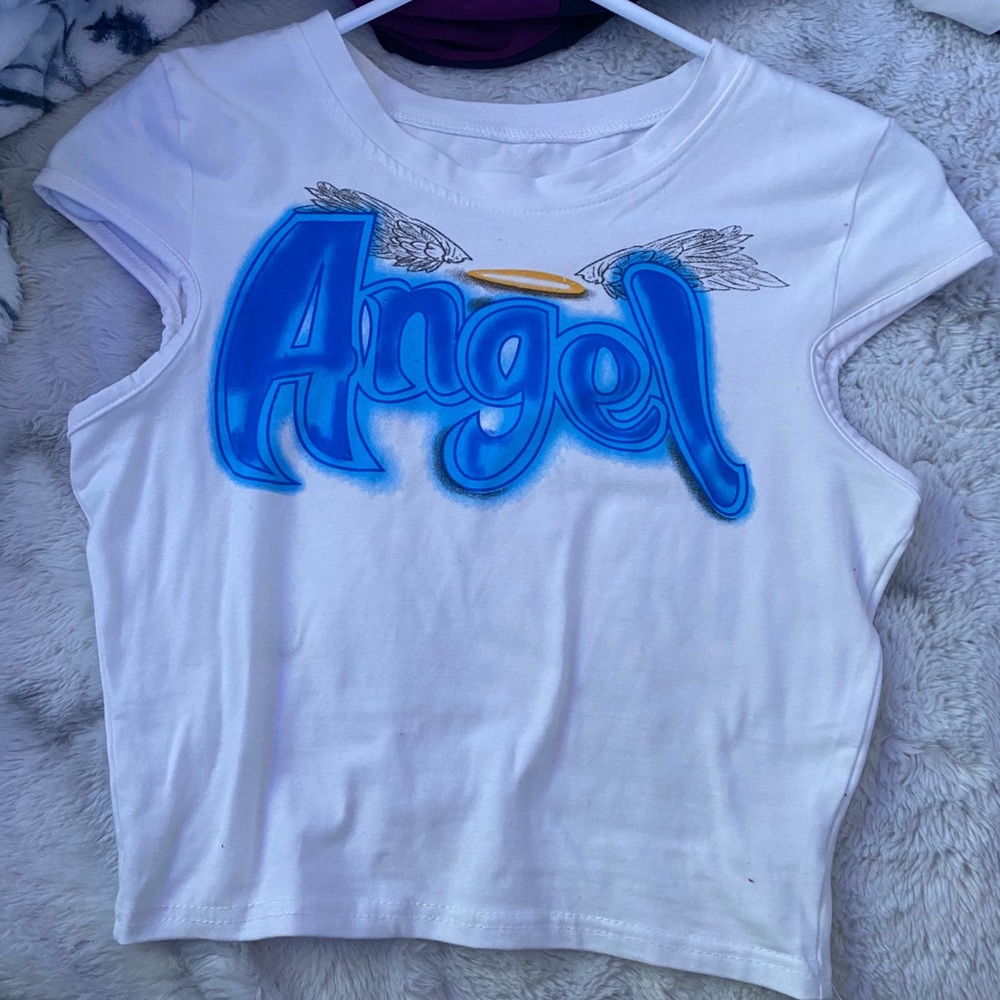 Girls white croptop 💙